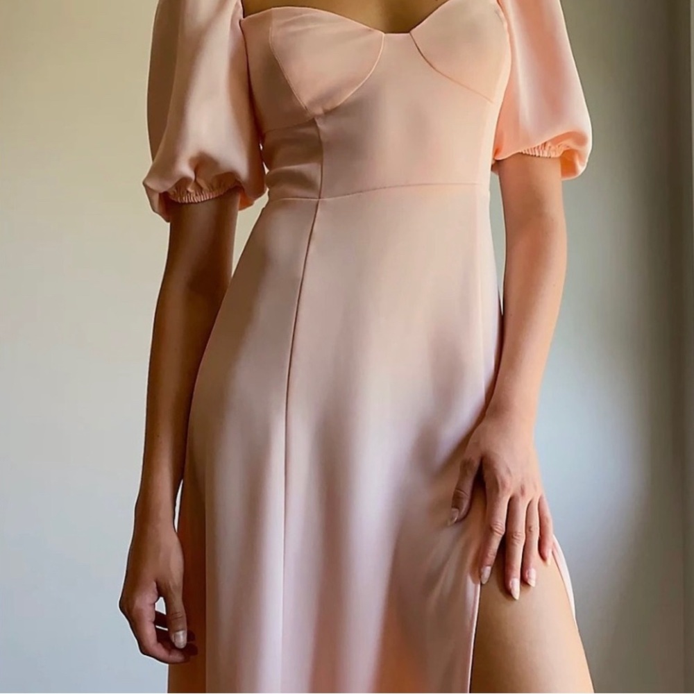 Aritzia Wilfred Novella Pink New Formal Wedding Cocktail Bridal Dress - Picture 3 of 7